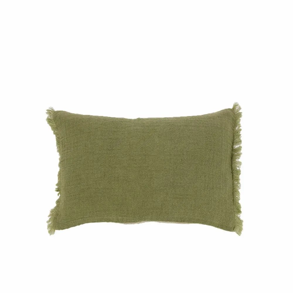Fabric cushions - ETAMINE Cushion 30x45 cm ETAMINE 2 KAKI - EN FIL D'INDIENNE...