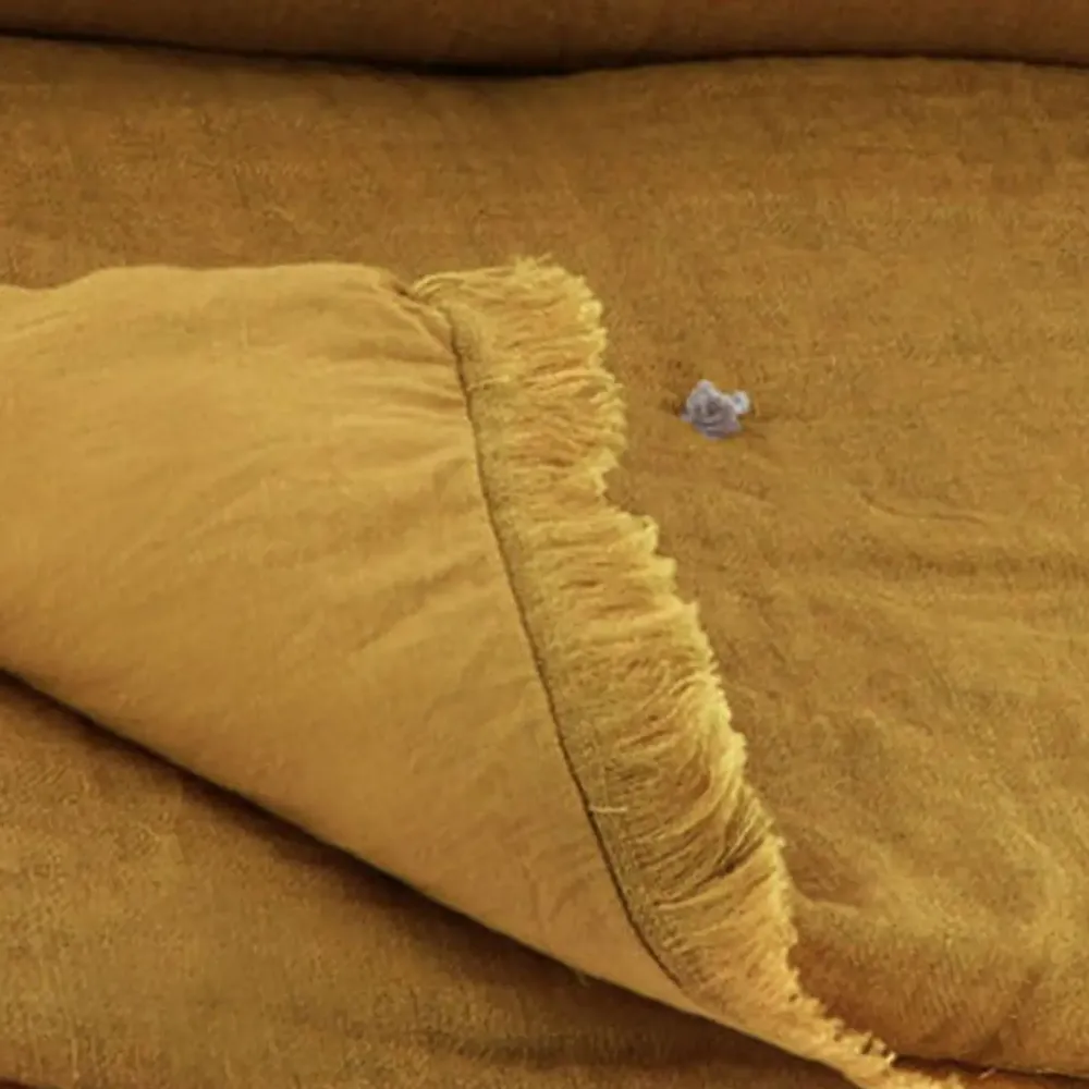 Plaids - ETAMINE Bout de lit 90x200 cm ETAMINE 2 TABAC - EN FIL D'INDIENNE...