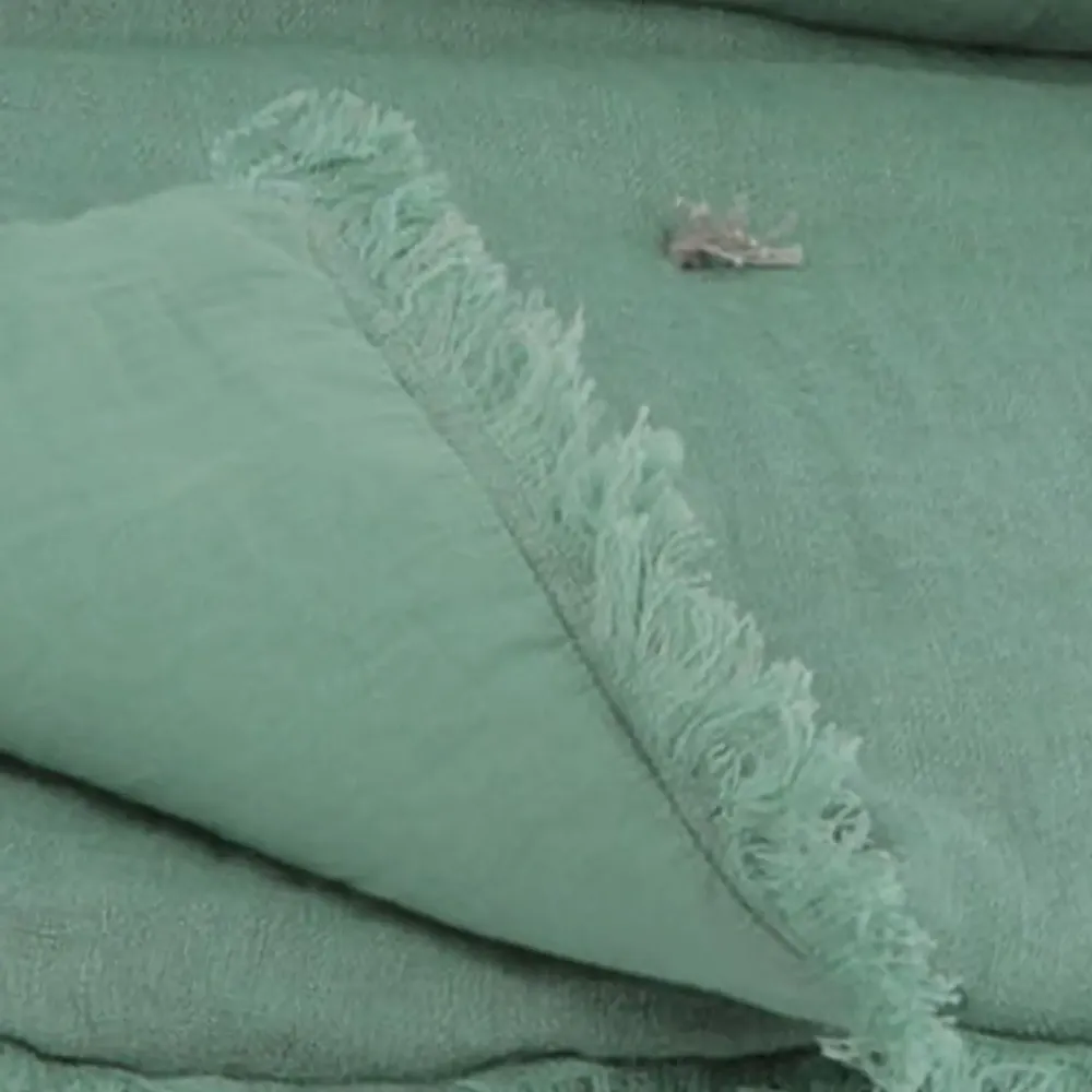 Throw blankets - Etamine Sofa Cover 90X200 Cm Etamine 2 Celadon - EN FIL D'INDIENNE...