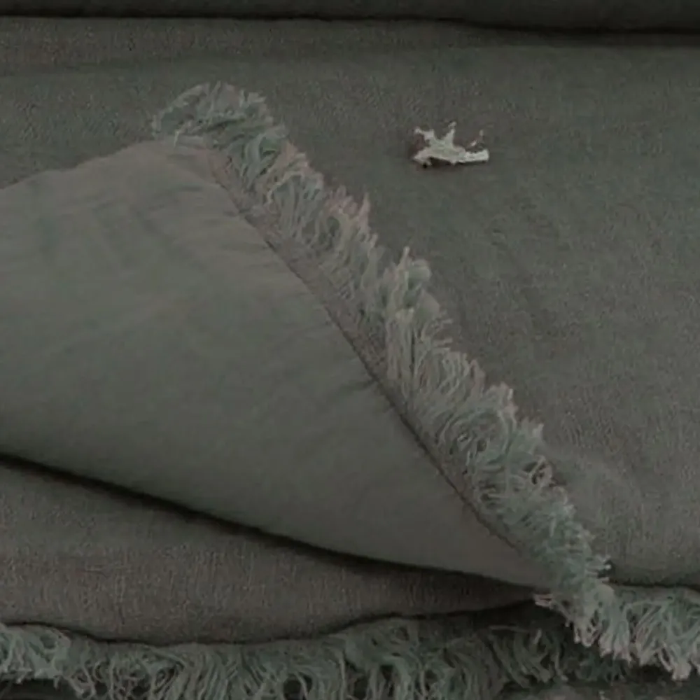 Throw blankets - Etamine Sofa Cover 90X200 Cm Etamine 2 Anthracite - EN FIL D'INDIENNE...