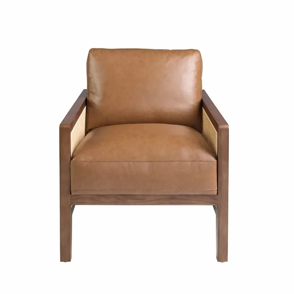 Fauteuils - Fauteuil en cuir marron - ANGEL CERDÁ