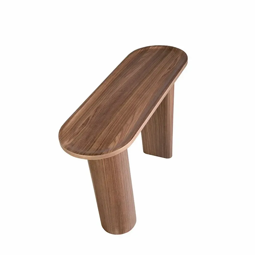 Commodes - Console ovale en noyer demi-point - ANGEL CERDÁ