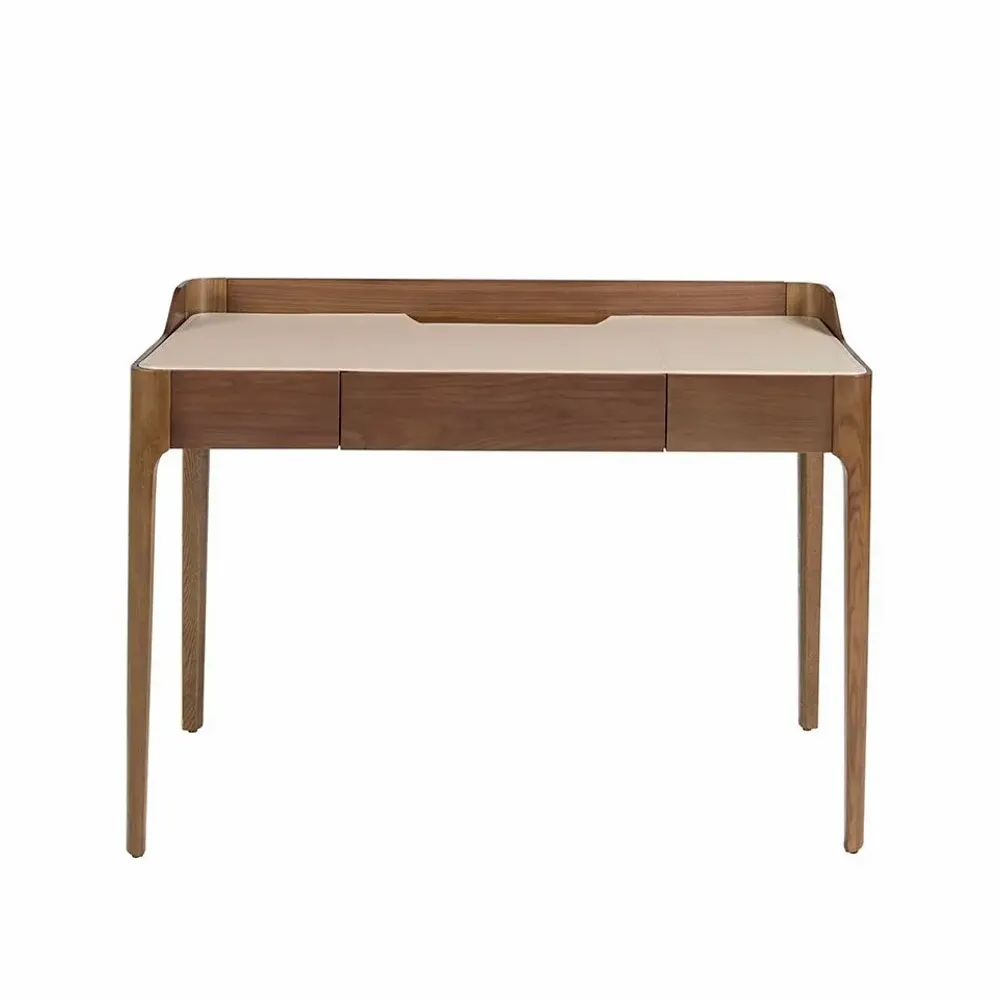 Desks - Writing desk with leatherette and walnut top - ANGEL CERDÁ