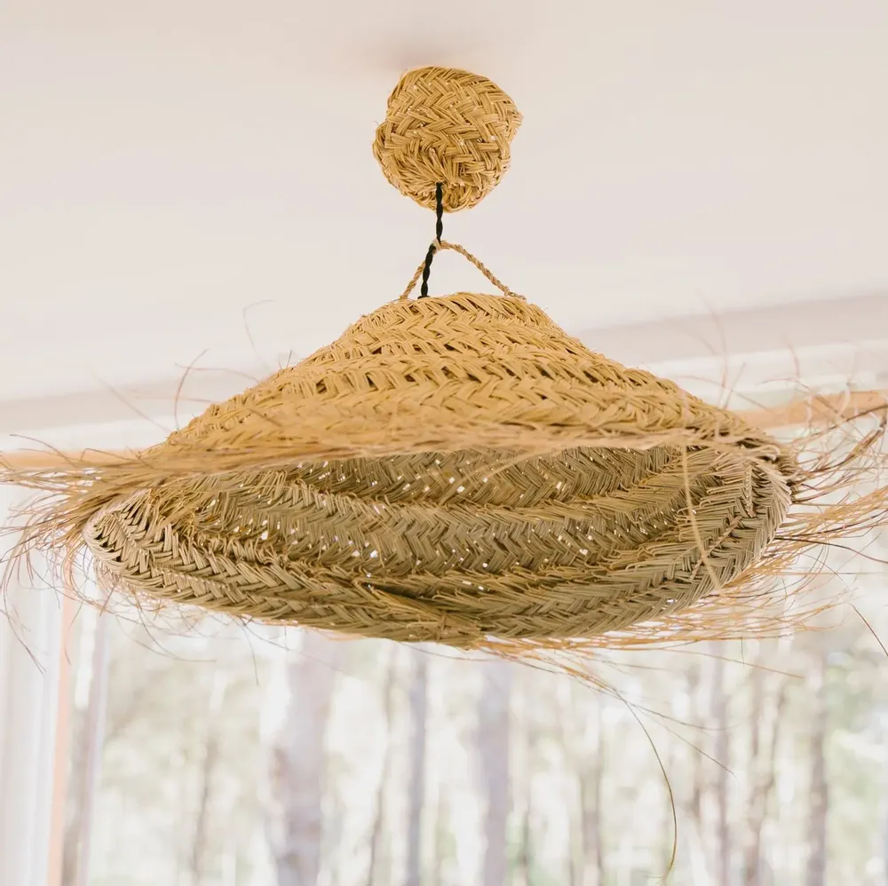 Suspensions extérieures - Suspensions en fibre naturelle tressée – Luminaires bohèmes chic - COSYDAR-DECO
