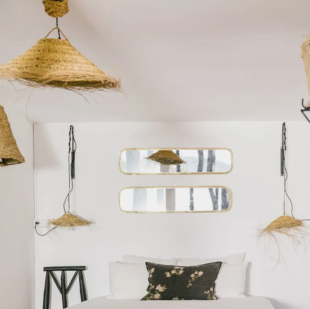 Suspensions extérieures - Suspensions en fibre naturelle tressée – Luminaires bohèmes chic - COSYDAR-DECO