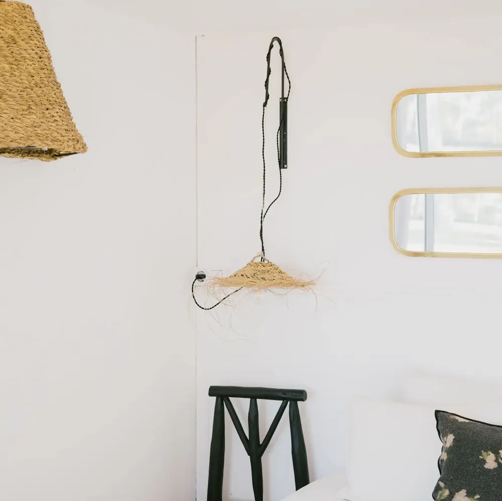 Suspensions extérieures - Suspensions en fibre naturelle tressée – Luminaires bohèmes chic - COSYDAR-DECO