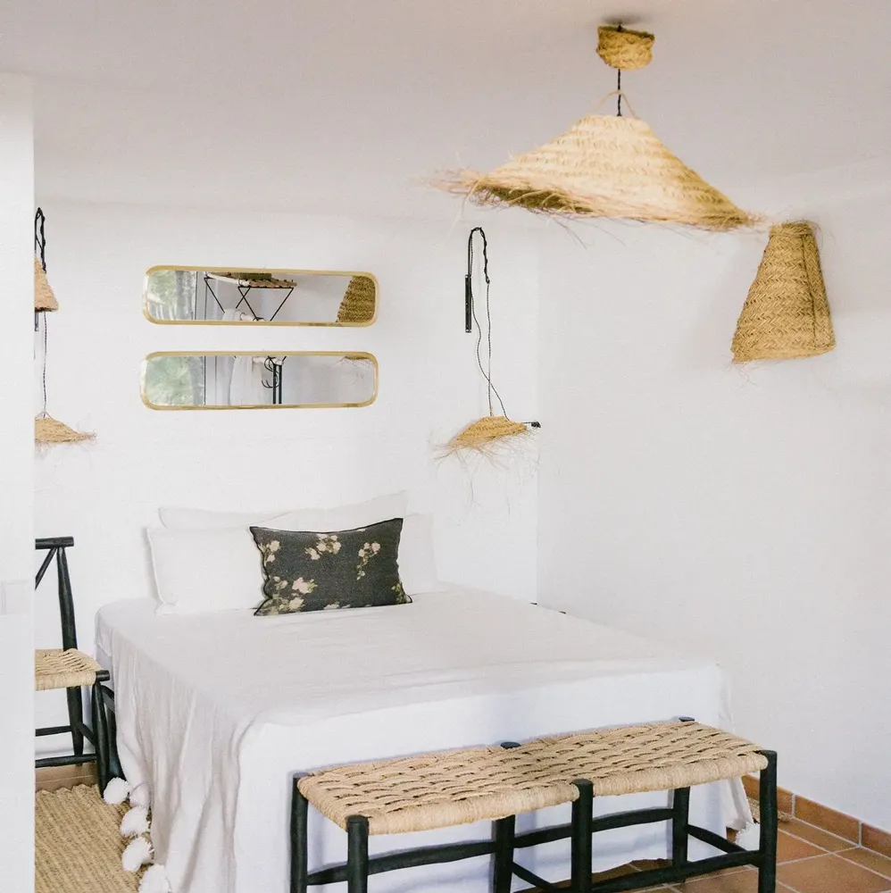 Suspensions extérieures - Suspensions en fibre naturelle tressée – Luminaires bohèmes chic - COSYDAR-DECO