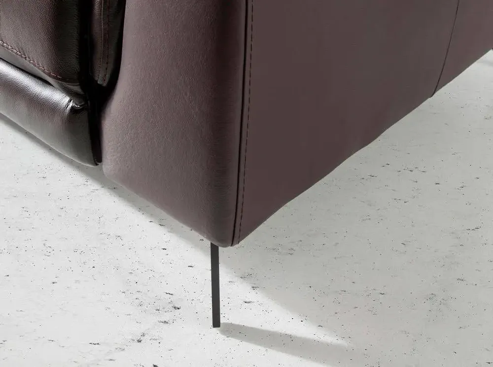 Canapés - Canapé 2 places en cuir marron avec mécanisme relax - ANGEL CERDÁ