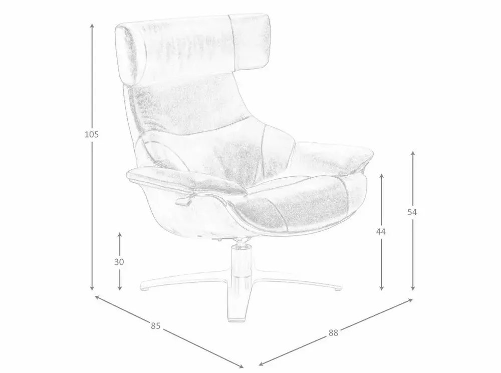 Armchairs - Swivel armchair upholstered cowhide leather - ANGEL CERDÁ