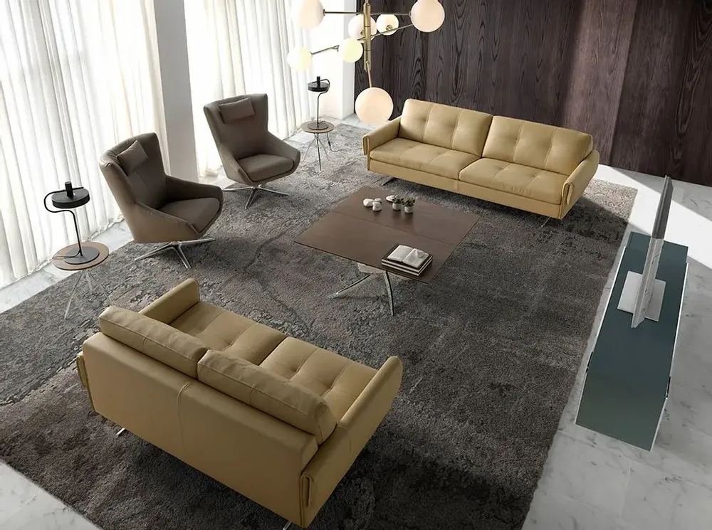 Fauteuils - Fauteuil pivotant en simili-cuir - ANGEL CERDÁ