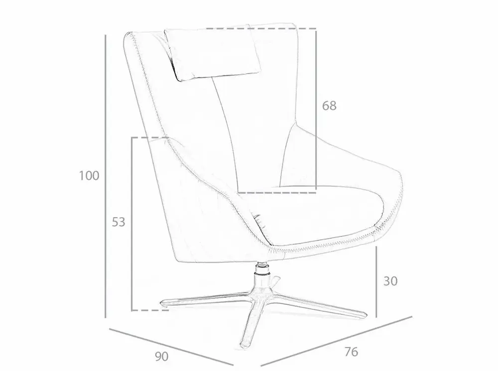 Fauteuils - Fauteuil pivotant en simili-cuir - ANGEL CERDÁ