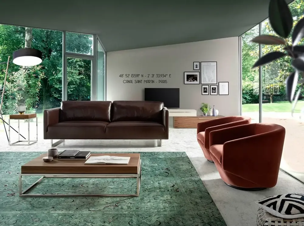 Armchairs - Swivel armchair upholstered in peach velvet - ANGEL CERDÁ