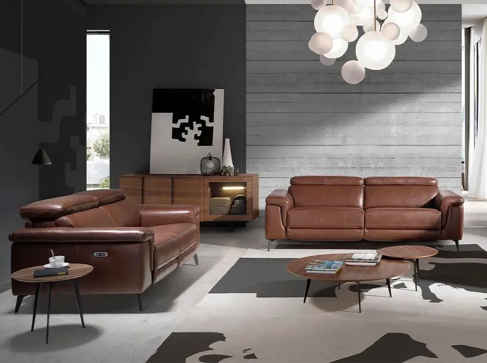 Sofas - 3 seater sofa upholstered in cowhide leather - ANGEL CERDÁ