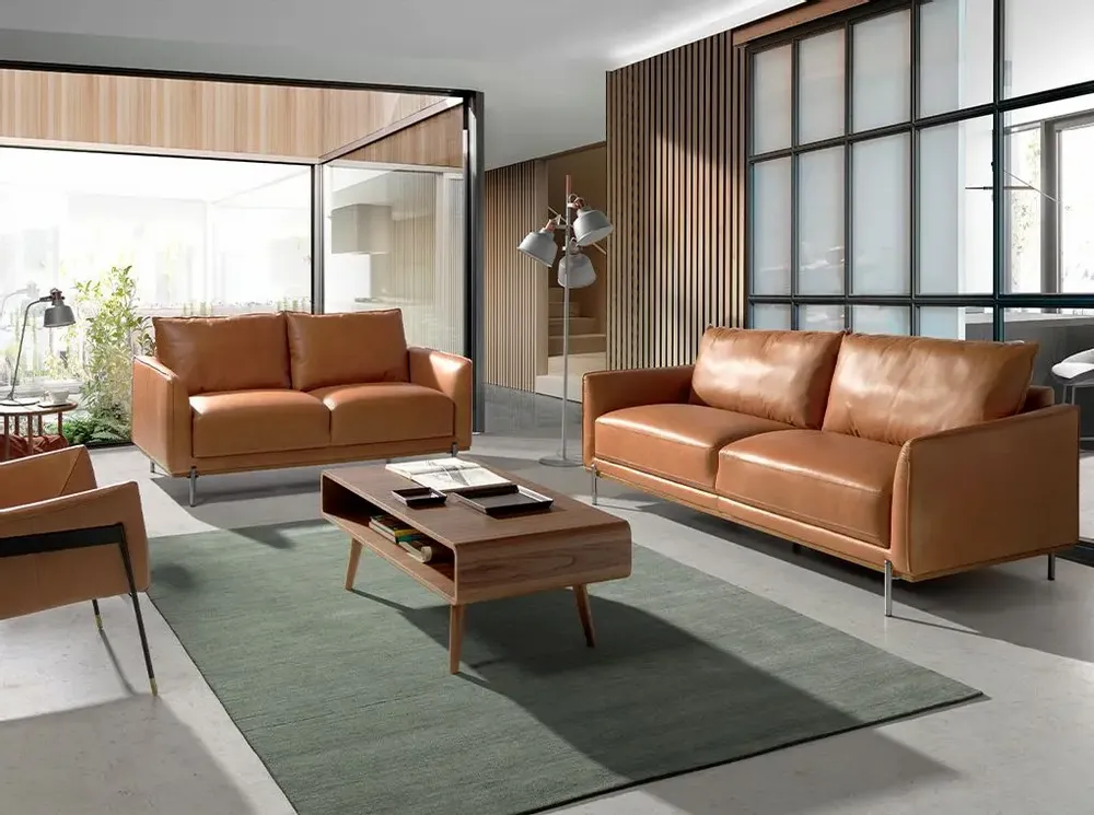Sofas - 2 seater sofa buffalo brown cowhide leather - ANGEL CERDÁ