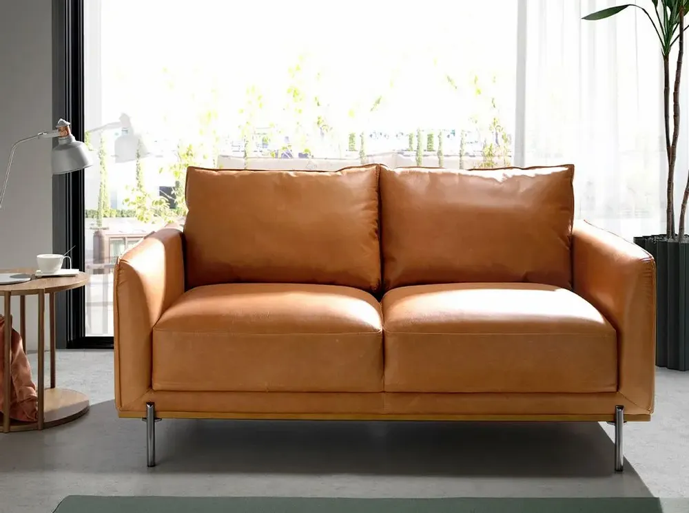 Sofas - 2 seater sofa buffalo brown cowhide leather - ANGEL CERDÁ