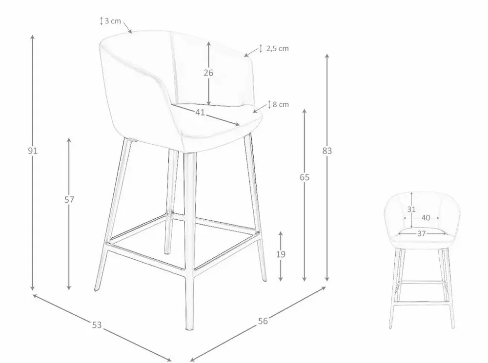Tabourets - Tabouret en croûte de cuir gris - ANGEL CERDÁ