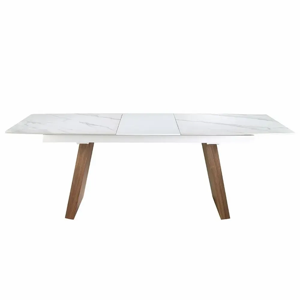Dining Tables - Oval Barrel porcelain marble extending dining table - ANGEL CERDÁ