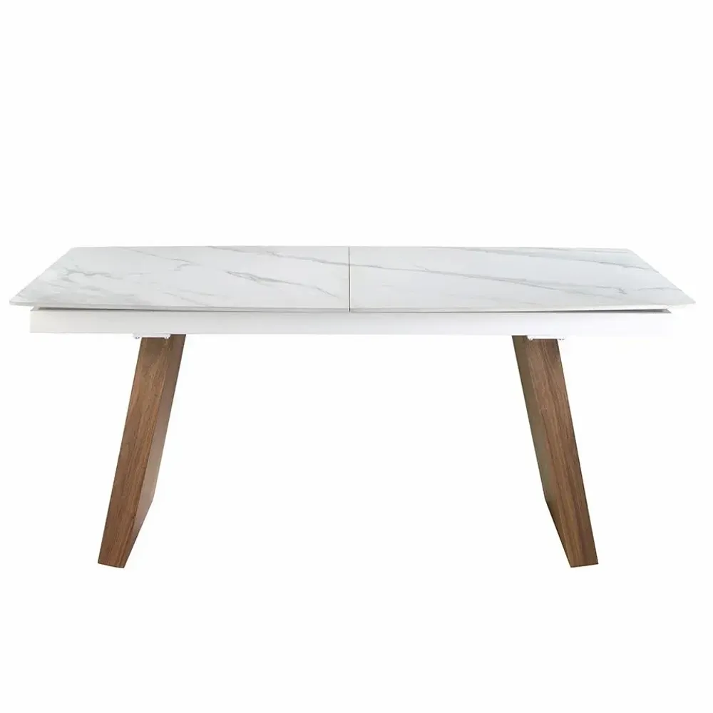 Dining Tables - Oval Barrel porcelain marble extending dining table - ANGEL CERDÁ