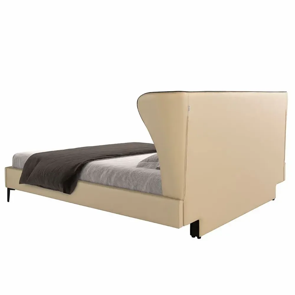 Beds - Cream leatherette bed - ANGEL CERDÁ