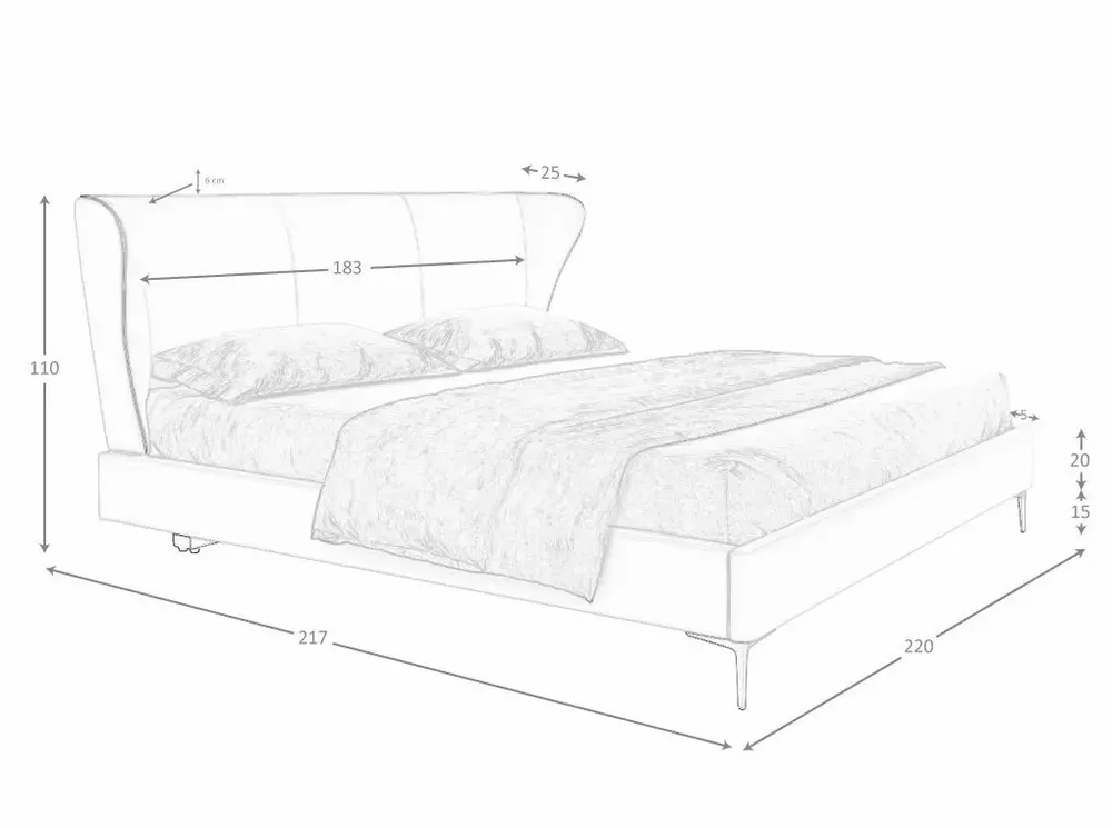 Beds - Cream leatherette bed - ANGEL CERDÁ