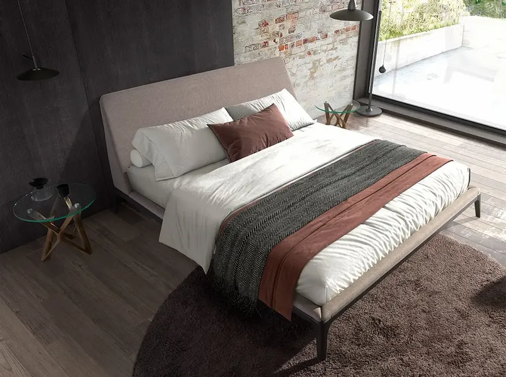 Autres tables  - Table d'angle ronde en verre trempé et noyer - ANGEL CERDÁ