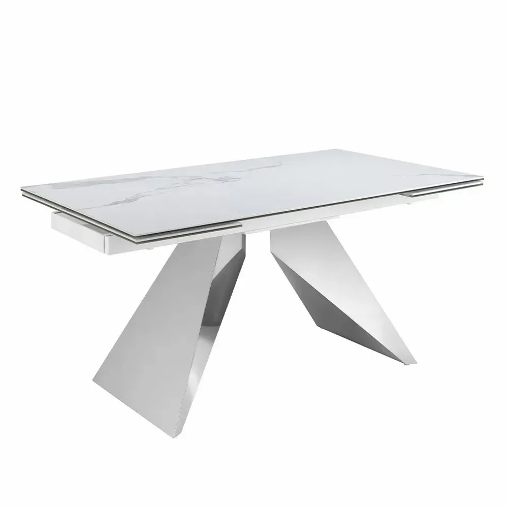 Dining Tables - Rectangular porcelain marble extending dining table - ANGEL CERDÁ