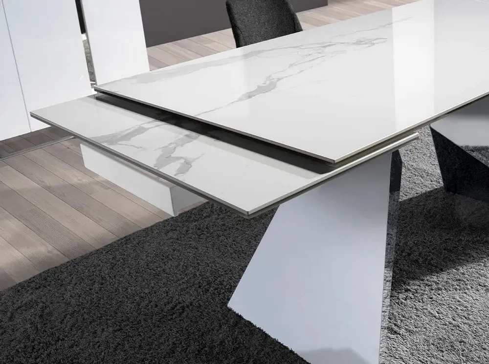 Dining Tables - Rectangular porcelain marble extending dining table - ANGEL CERDÁ
