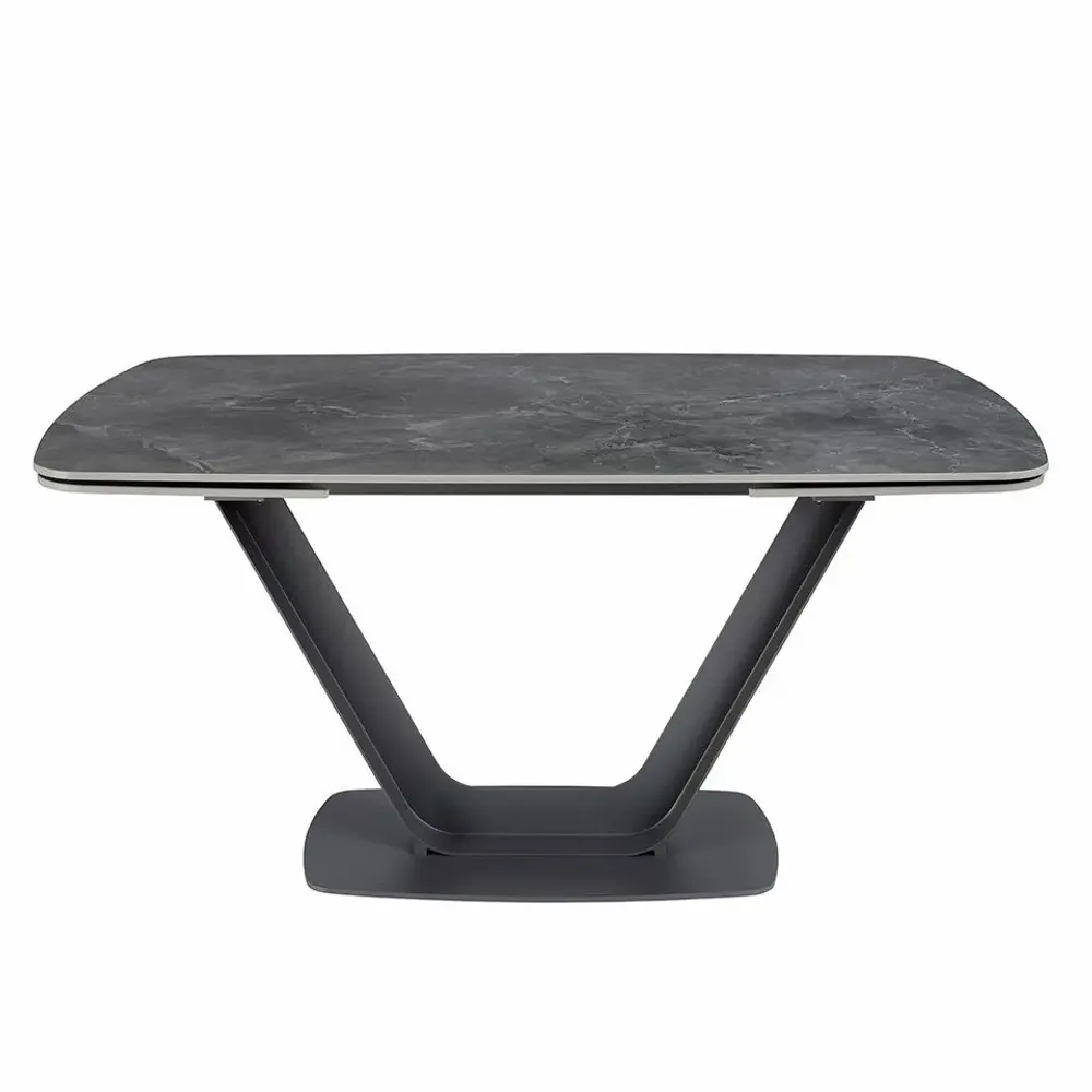 Dining Tables - Oval Barrel porcelain marble extending dining table - ANGEL CERDÁ
