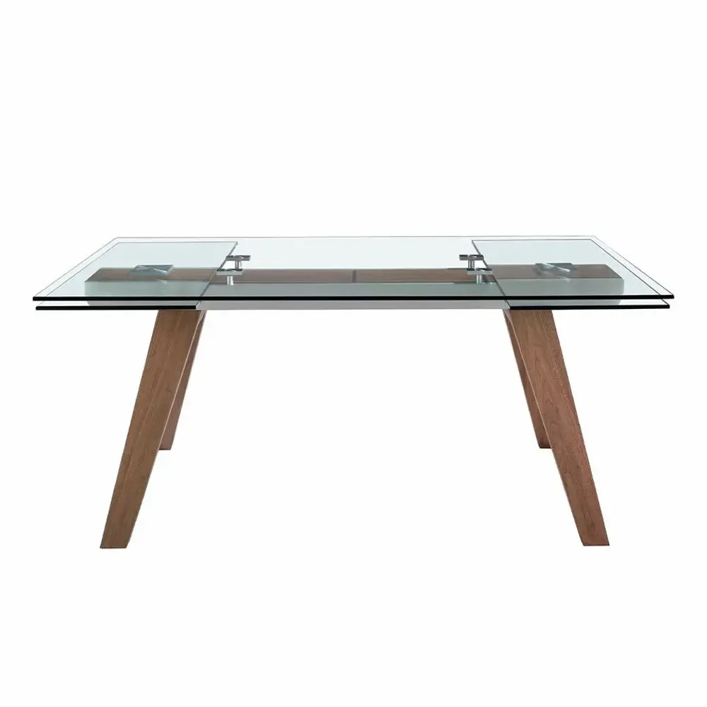 Tables Salle à Manger - Table à manger à rallonge rectangulaire verre trempé - ANGEL CERDÁ