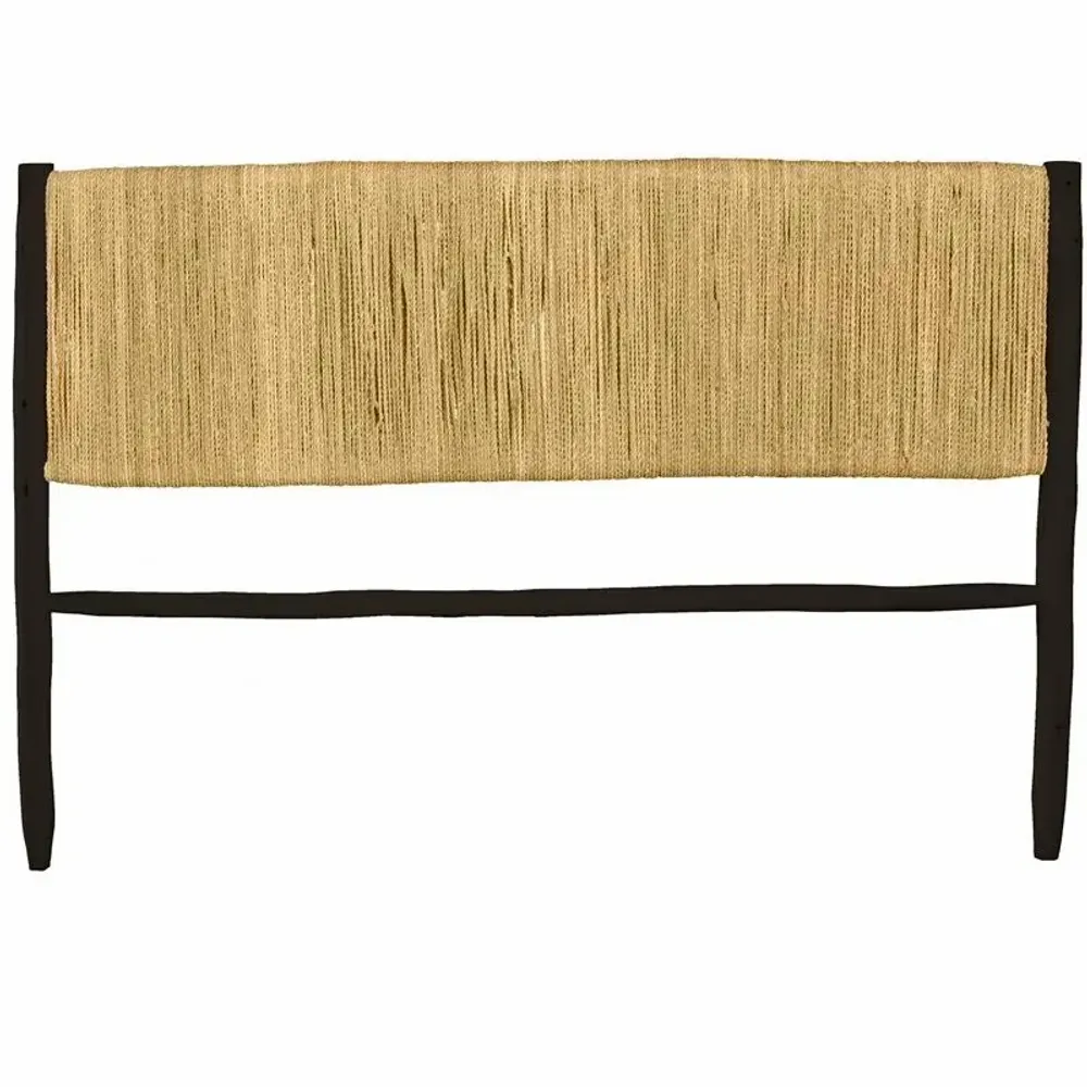 Beds - Bohemian chic headboards – Wood and woven fiber handmade - COSYDAR-DECO