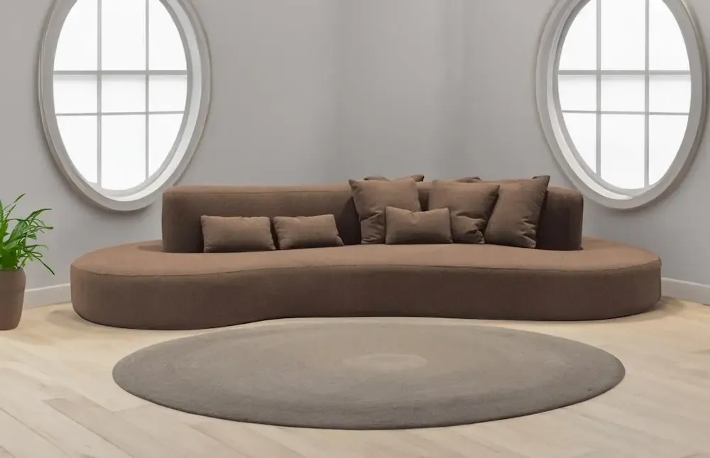 Sofas - Lab Organic IV |Bespoke Curved double-sided fabric sofa - CREARTE COLLECTIONS