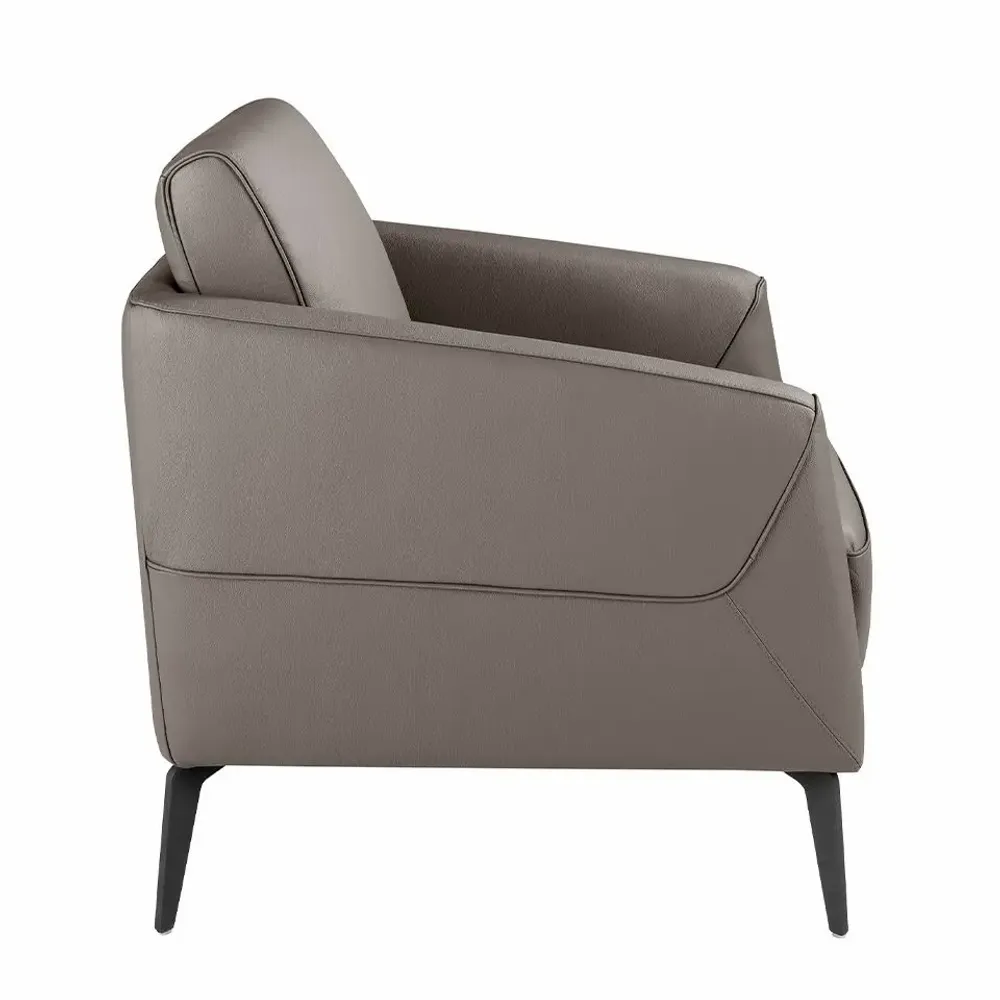 Fauteuils - Fauteuil en cuir gris foncé - ANGEL CERDÁ