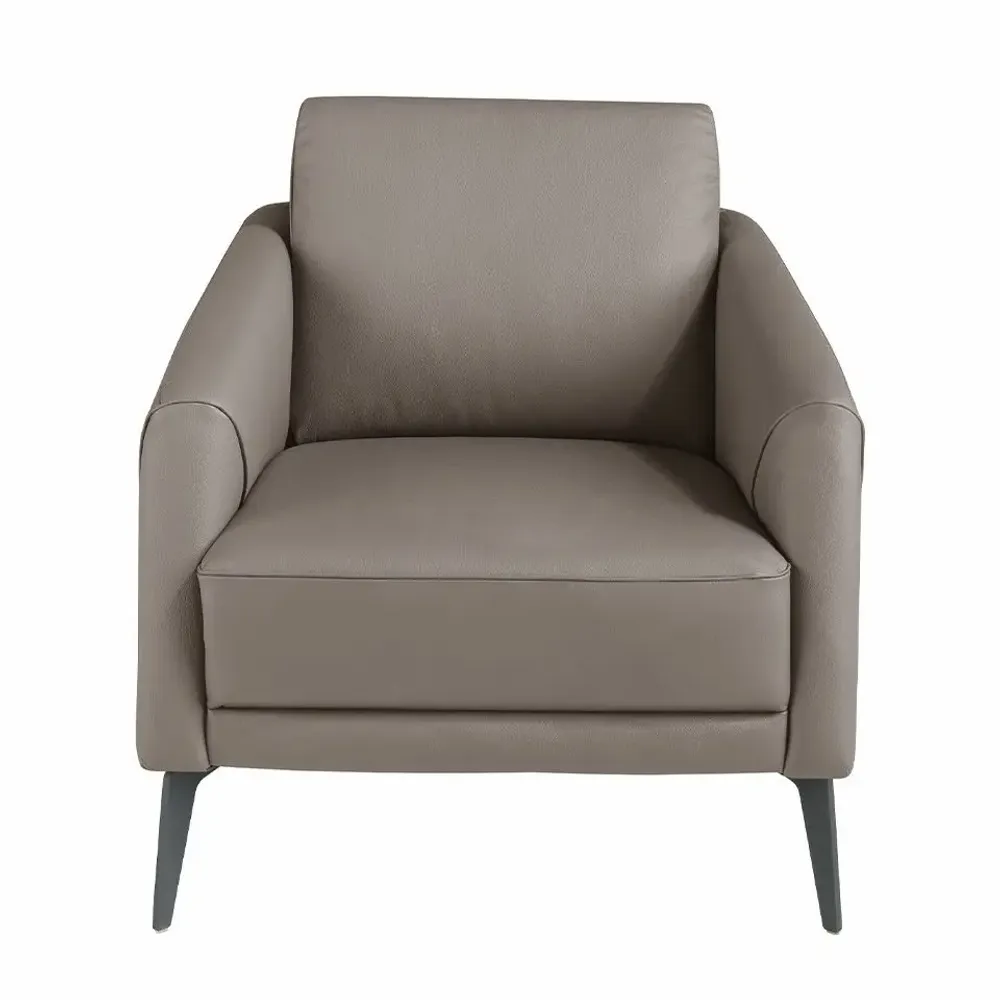 Fauteuils - Fauteuil en cuir gris foncé - ANGEL CERDÁ