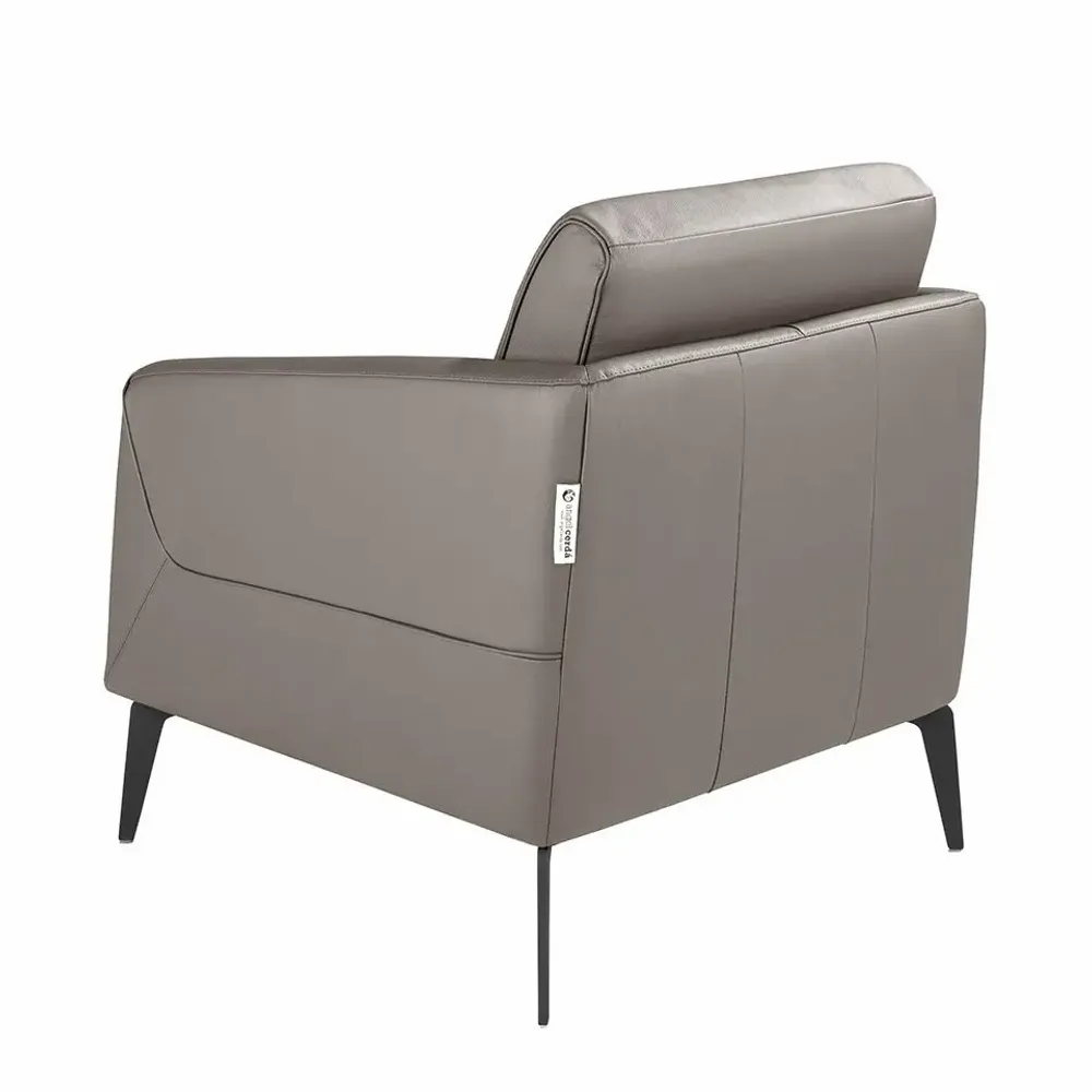 Fauteuils - Fauteuil en cuir gris foncé - ANGEL CERDÁ