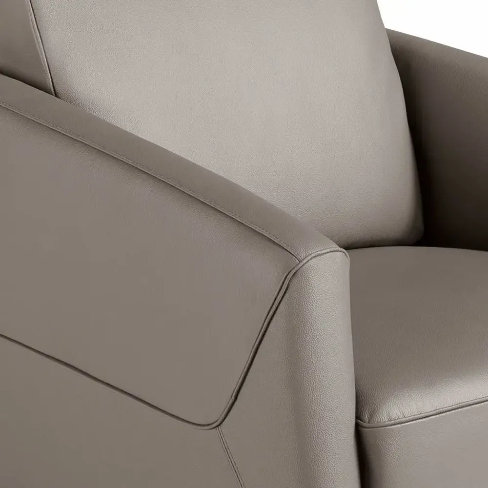 Fauteuils - Fauteuil en cuir gris foncé - ANGEL CERDÁ