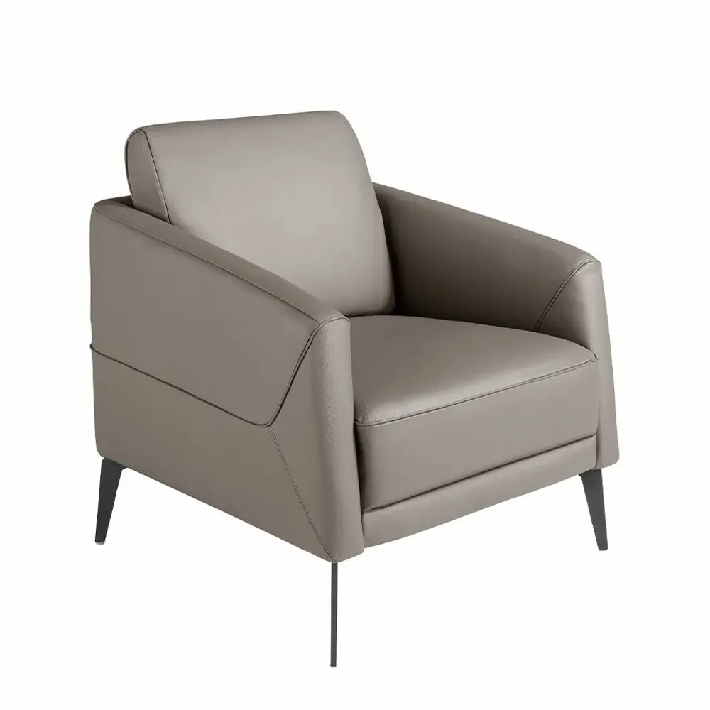 Fauteuils - Fauteuil en cuir gris foncé - ANGEL CERDÁ