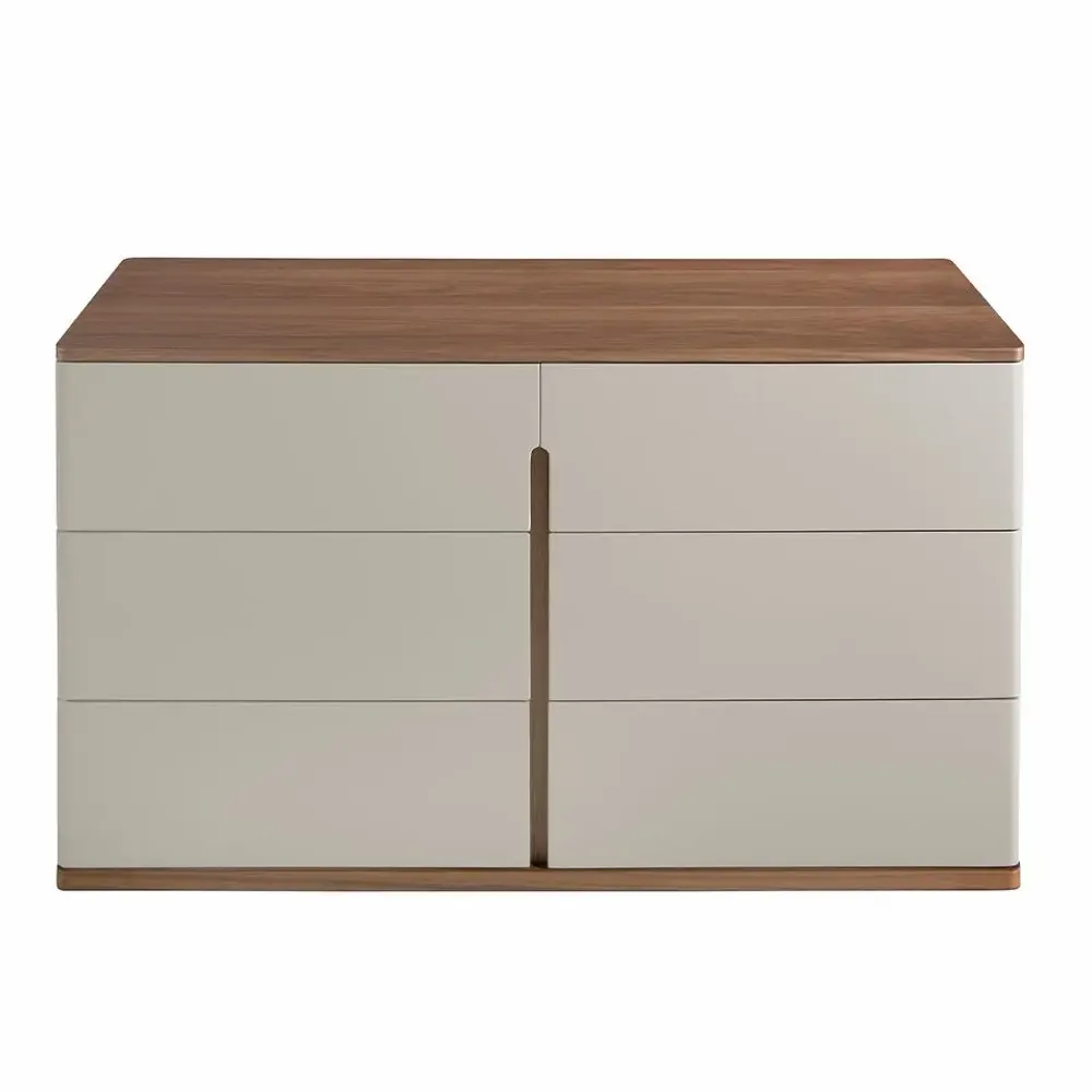 Chests of drawers - Chest of drawers in grey wood and walnut - ANGEL CERDÁ