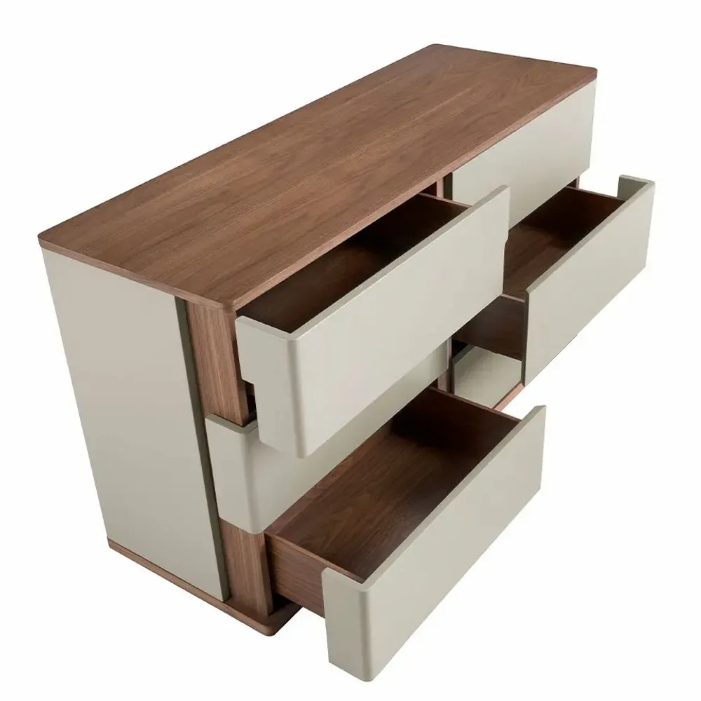 Chests of drawers - Chest of drawers in grey wood and walnut - ANGEL CERDÁ