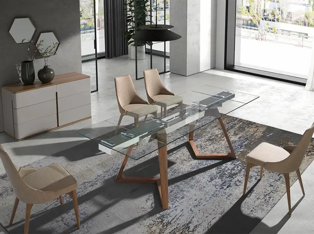 Chests of drawers - Chest of drawers in grey wood and walnut - ANGEL CERDÁ