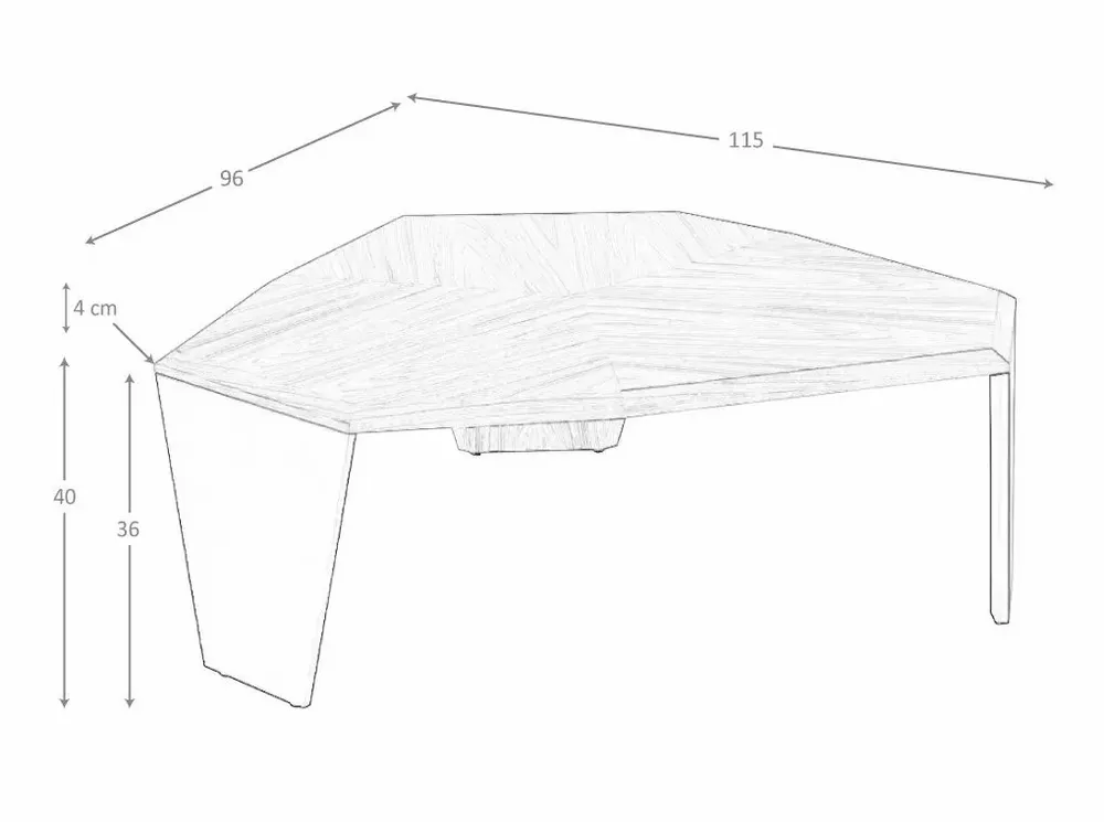 Coffee tables - Asymmetrical walnut and black pvc coffee table - ANGEL CERDÁ