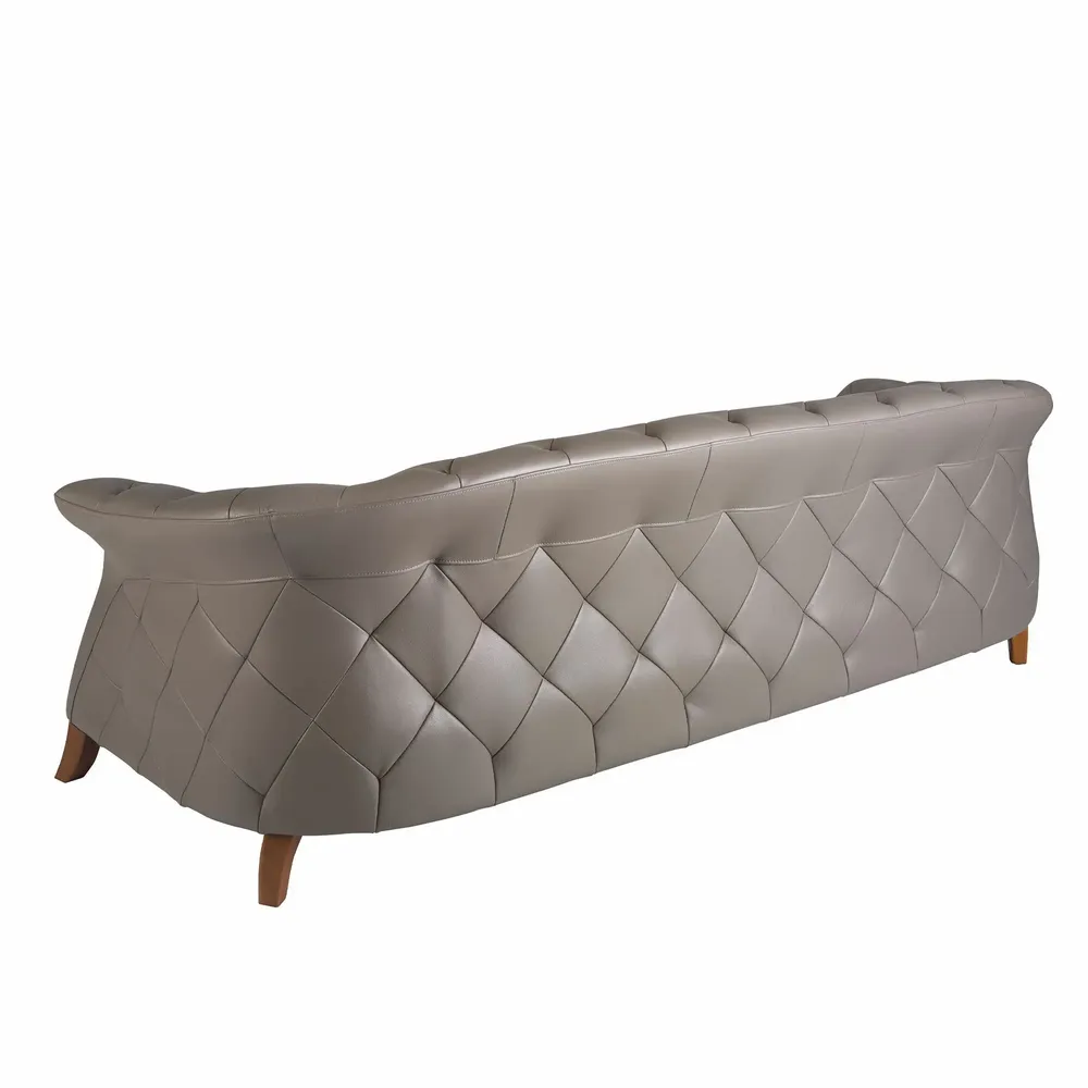 Sofas - Chester sofa 3 seater grey leather - ANGEL CERDÁ