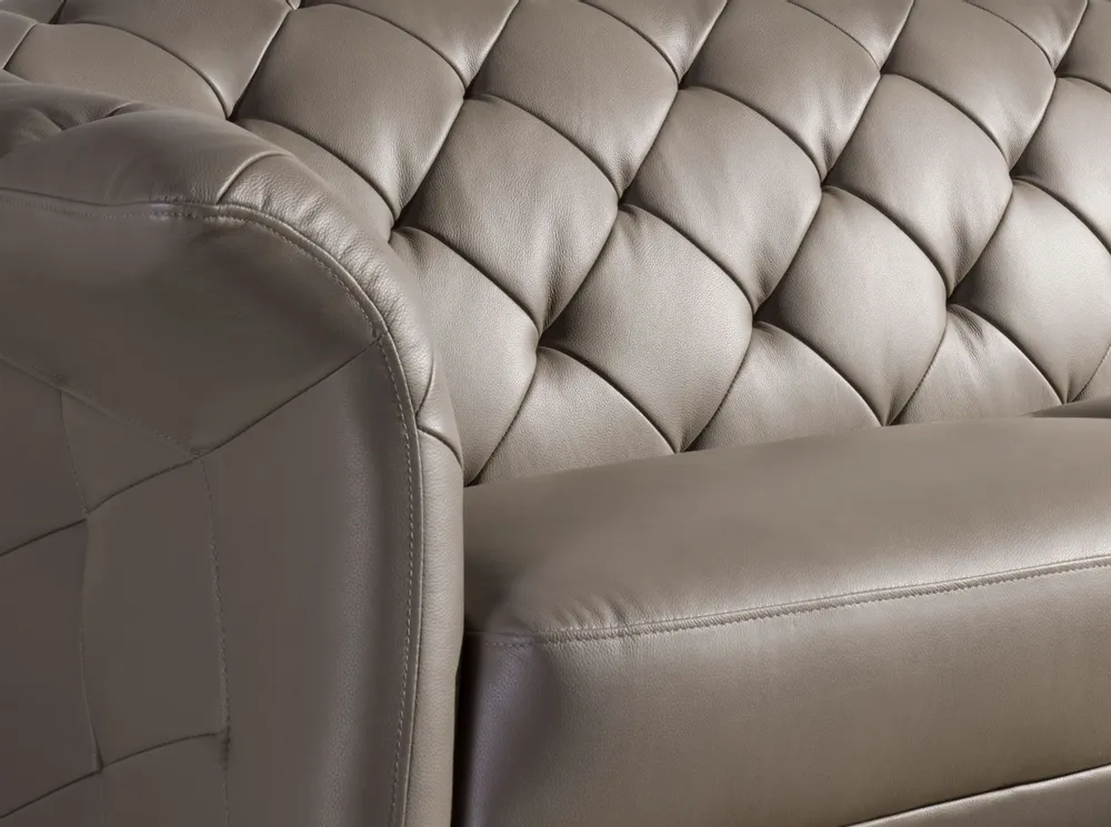 Sofas - Chester sofa 3 seater grey leather - ANGEL CERDÁ