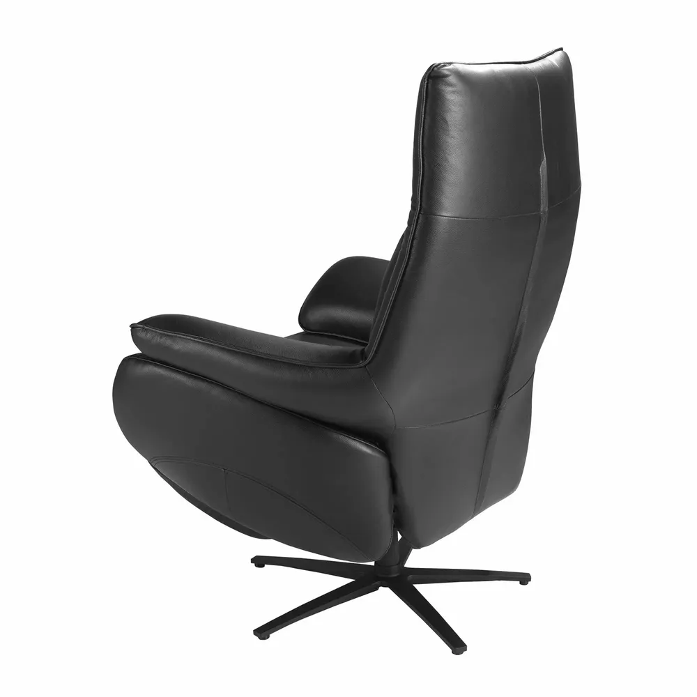 Armchairs - Black leather swivel armchair - ANGEL CERDÁ