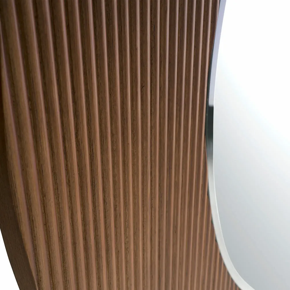 Miroirs - Miroir mural rond noyer - ANGEL CERDÁ