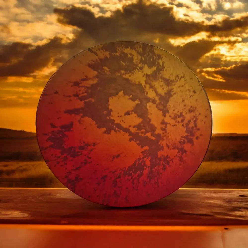 Mirrors - Cosmic reflection, decorative round mirror - NARCIS