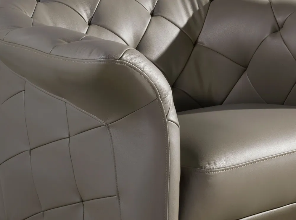 Armchairs - Grey leather armchair - ANGEL CERDÁ