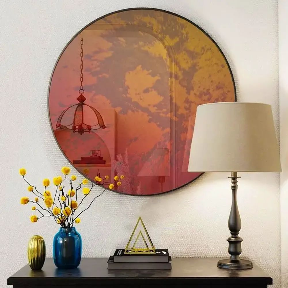 Mirrors - Cosmic reflection, decorative round mirror - NARCIS