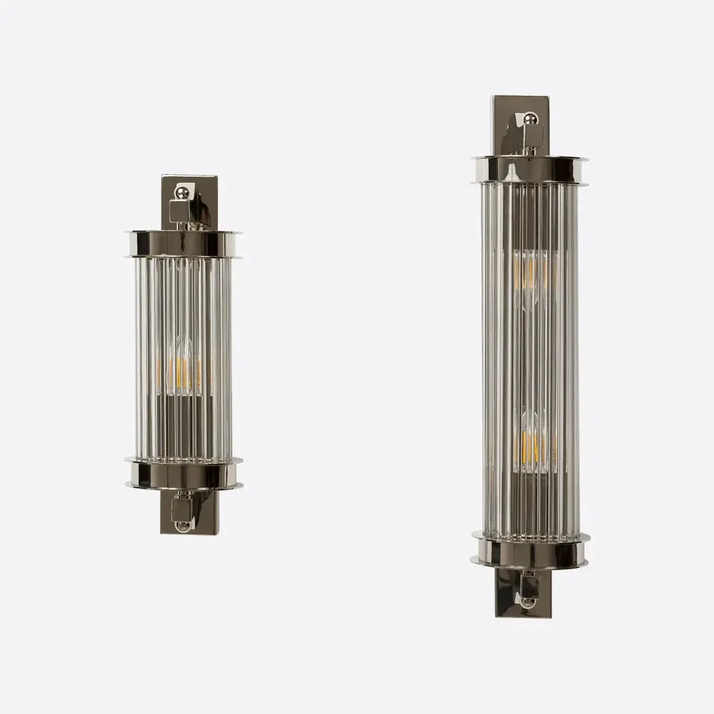 Wall lamps - Small Nickel Elon Wall Light - PURE WHITE LINES EUROPE
