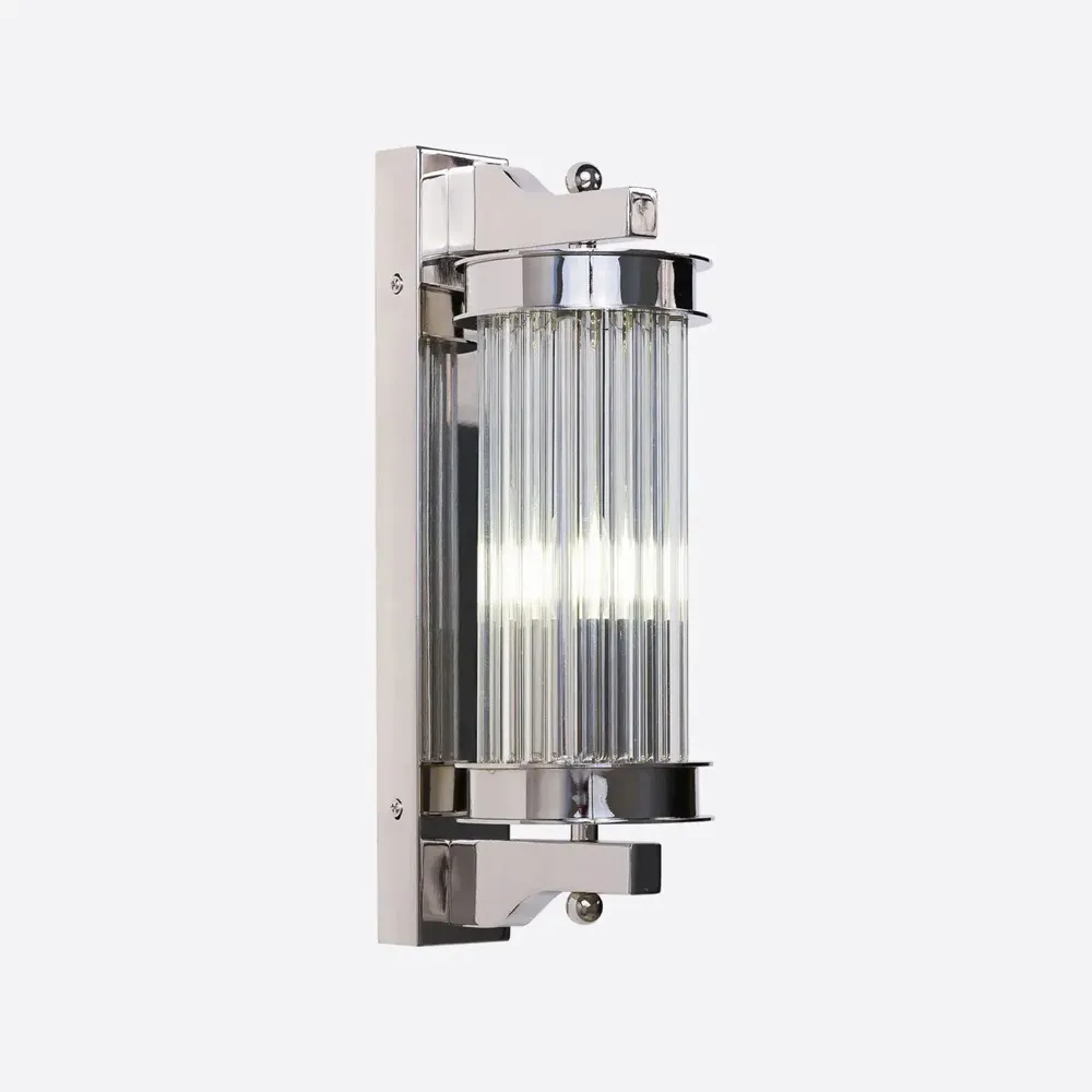Wall lamps - Small Nickel Elon Wall Light - PURE WHITE LINES EUROPE