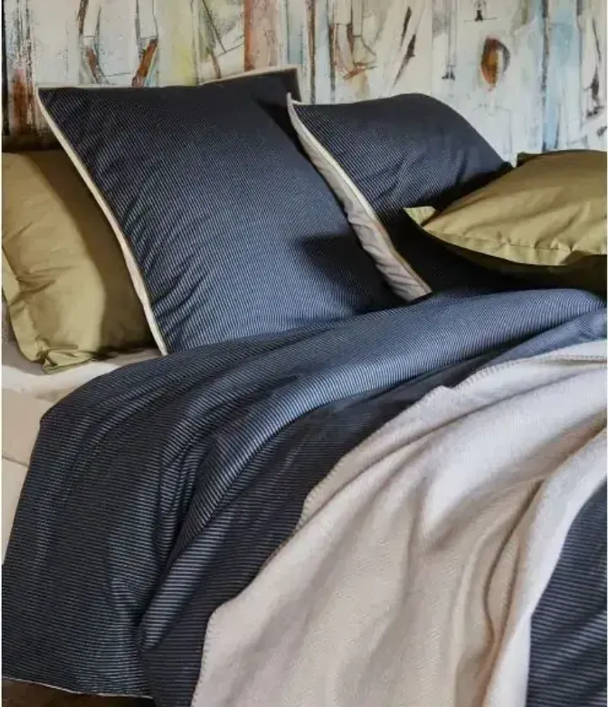 Linge de lit - Parure de lit coton tissé teint Brixton - SYLVIE THIRIEZ